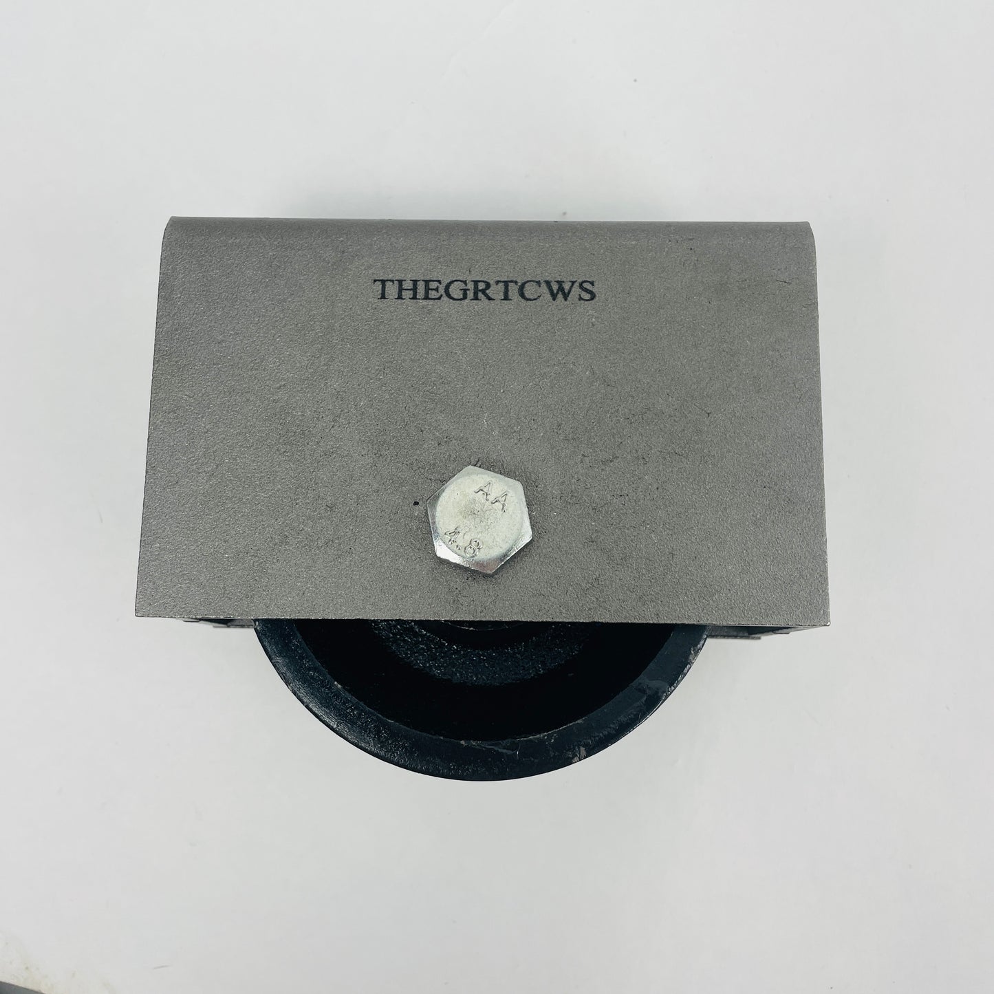 THEGRTCWS V-Groove Iron Wheel Metal Caster with Steel Cover Box - Capacity up to 1000 Lbs. Use for Sliding Gate,Rolling Door with V-Track（1 Caster with Box）