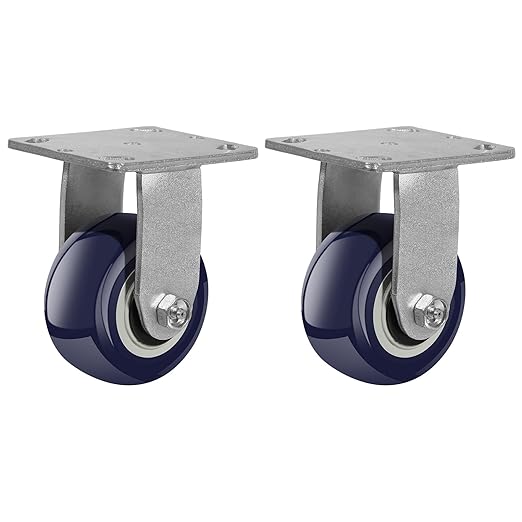 THEGRTCWS Industrial Plastic Casters-Heavy Duty Casters,Polyurethane on Polyolefin Casters - Loading Capacity up to 600 LB, Use for U-Boat Cart,Platform Truck
