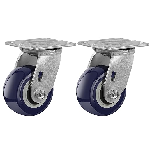 THEGRTCWS Industrial Plastic Casters-Heavy Duty Casters,Polyurethane on Polyolefin Casters - Loading Capacity up to 600 LB, Use for U-Boat Cart,Platform Truck